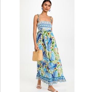 chinese dress ladies Off-White Tropical Lightness Sleeveless Maxi Dress – FARM Rio main image 0